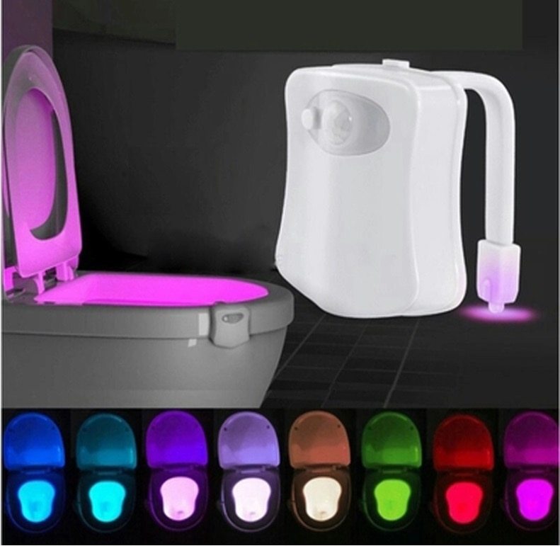 Motion Sensor Toilet Night Light – 16-Color LED with Auto Induction for Smart Bathroom Glow