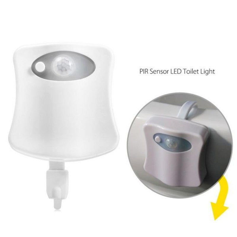Motion Sensor Toilet Night Light – 16-Color LED with Auto Induction for Smart Bathroom Glow