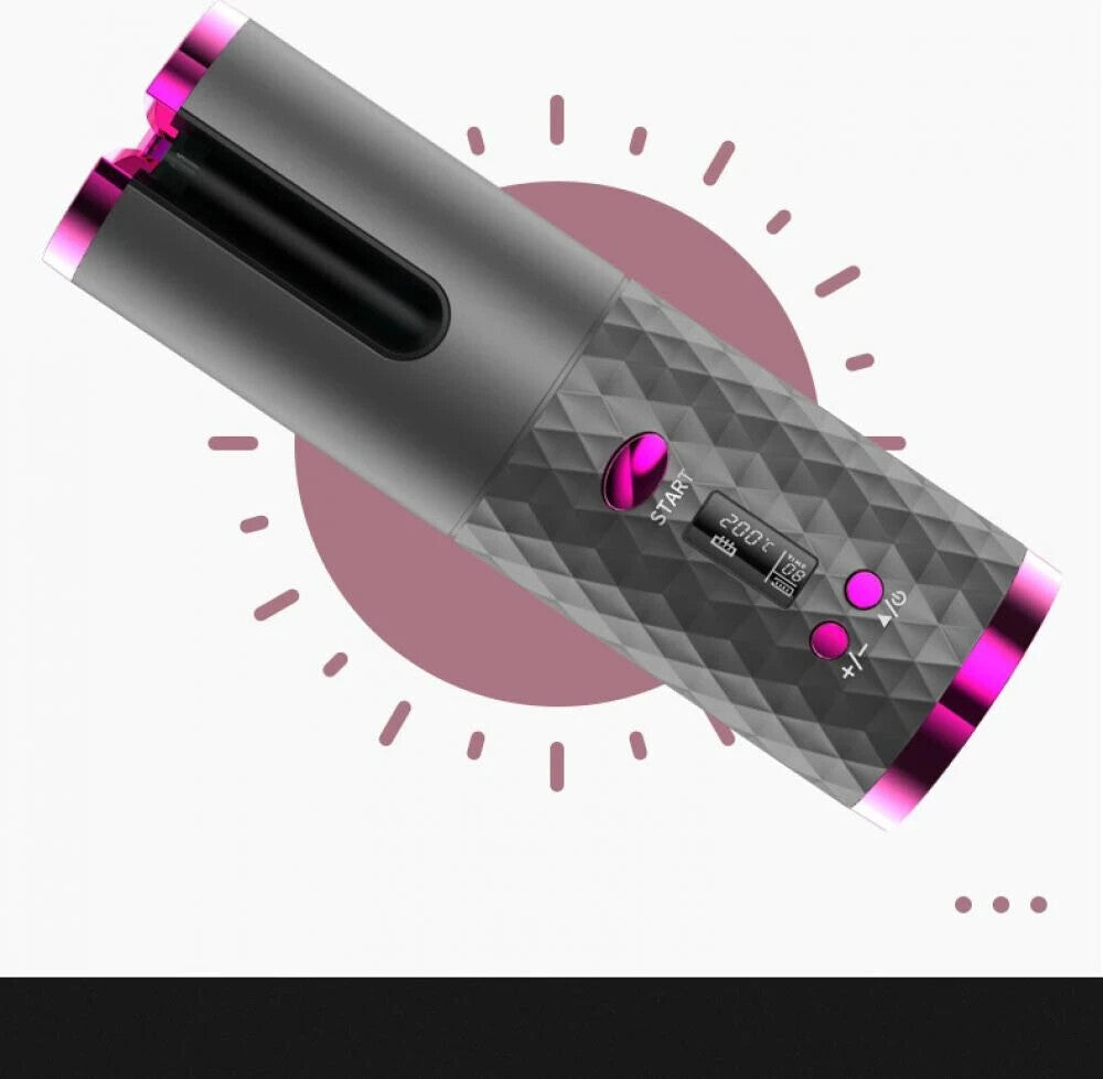 Cordless Rechargeable Hair Curler-- Salon Curls Anywhere