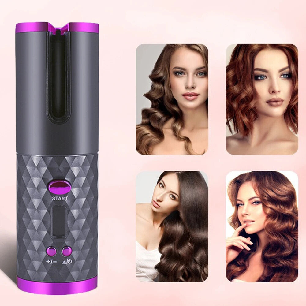 Cordless Rechargeable Hair Curler-- Salon Curls Anywhere