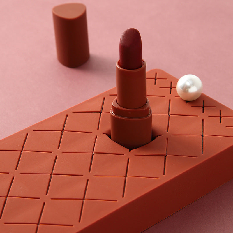 Silicone Lipstick Organizer – Compact Makeup Storage