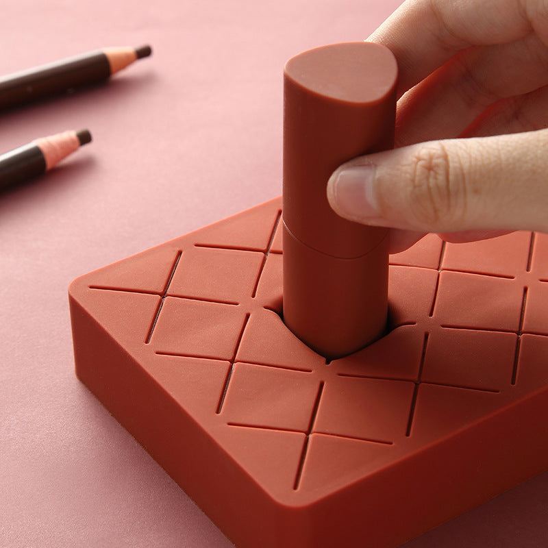 Silicone Lipstick Organizer – Compact Makeup Storage
