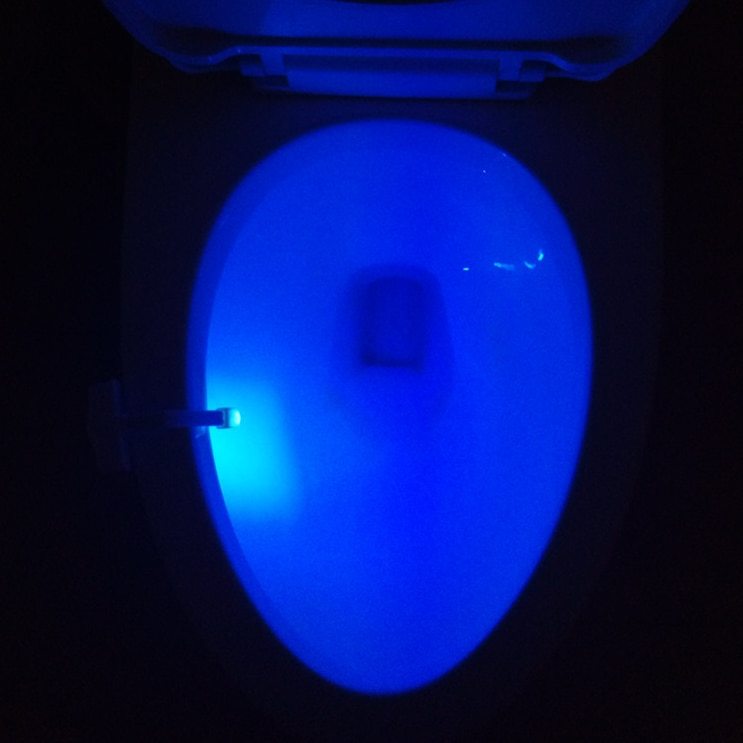 Motion Sensor Toilet Night Light – 16-Color LED with Auto Induction for Smart Bathroom Glow