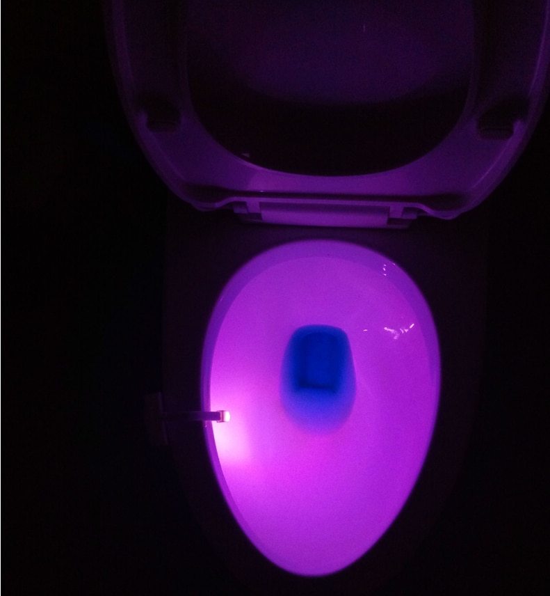 Motion Sensor Toilet Night Light – 16-Color LED with Auto Induction for Smart Bathroom Glow