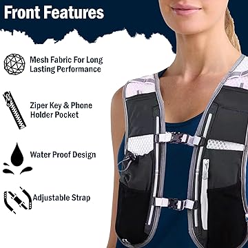 Amzocart™ Hydration Running Vest – Lightweight, Reflective, & Multi-Functional