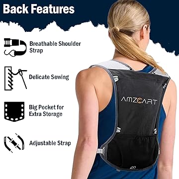Amzocart™ Hydration Running Vest – Lightweight, Reflective, & Multi-Functional