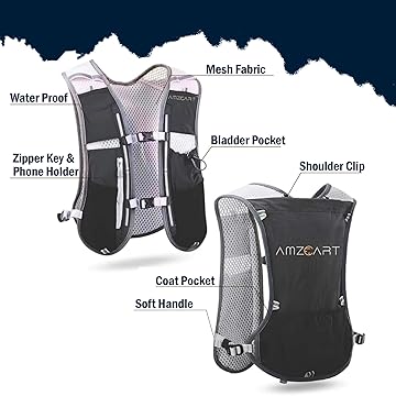 Amzocart™ Hydration Running Vest – Lightweight, Reflective, & Multi-Functional