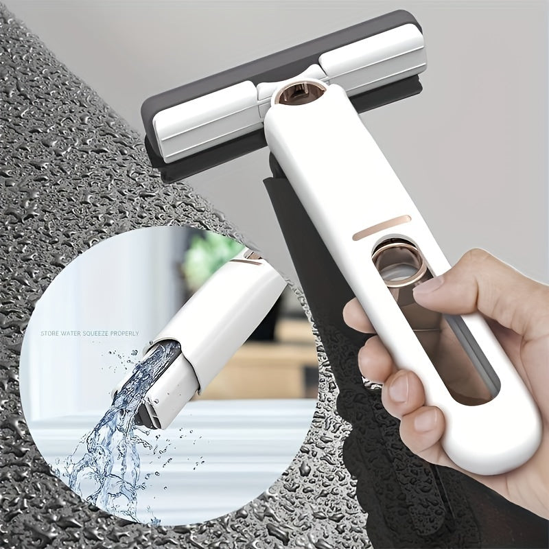 2-in-1 Portable Mini Squeeze Mop – Hands-Free, Super Absorbent Cleaner for Home, Kitchen, Car & Glass