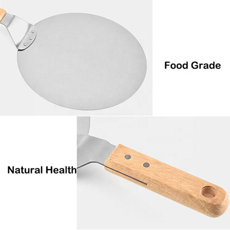 Stainless Steel Pizza Peel – 12” Pizza Paddle for Oven, BBQ & Bakers