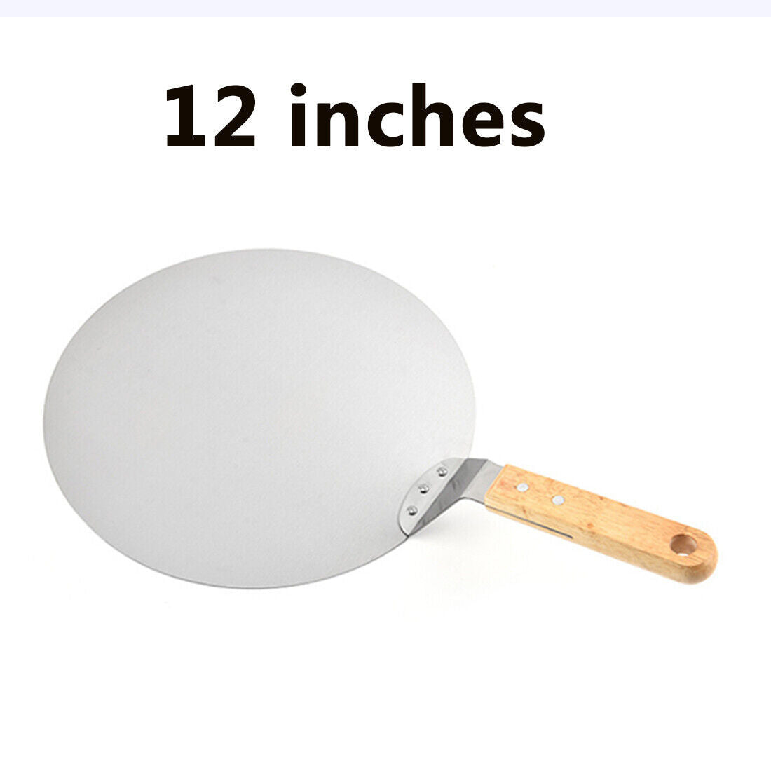 Stainless Steel Pizza Peel – 12” Pizza Paddle for Oven, BBQ & Bakers