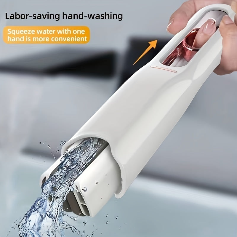 2-in-1 Portable Mini Squeeze Mop – Hands-Free, Super Absorbent Cleaner for Home, Kitchen, Car & Glass