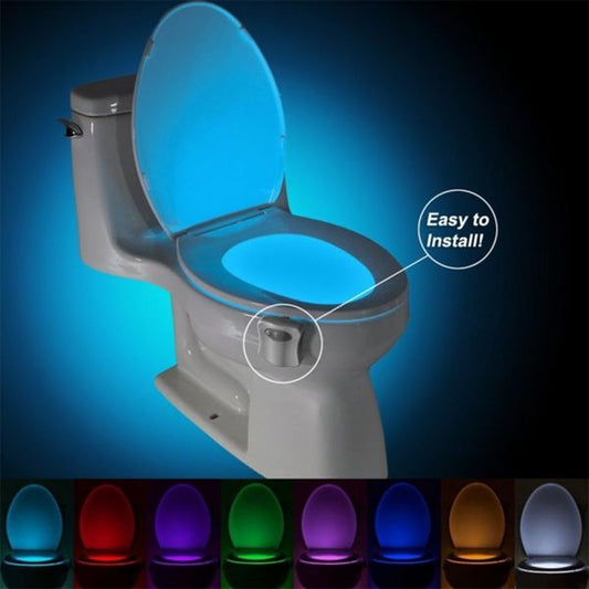 Motion Sensor Toilet Night Light – 16-Color LED with Auto Induction for Smart Bathroom Glow