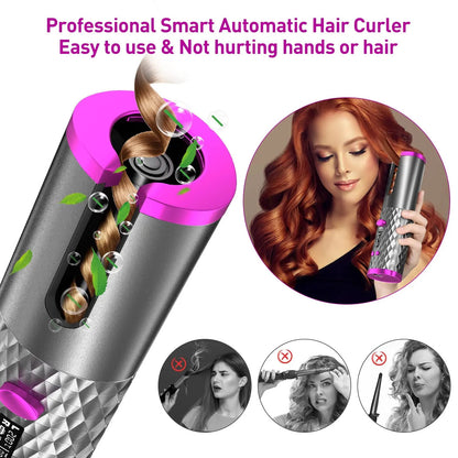 Cordless Rechargeable Hair Curler-- Salon Curls Anywhere