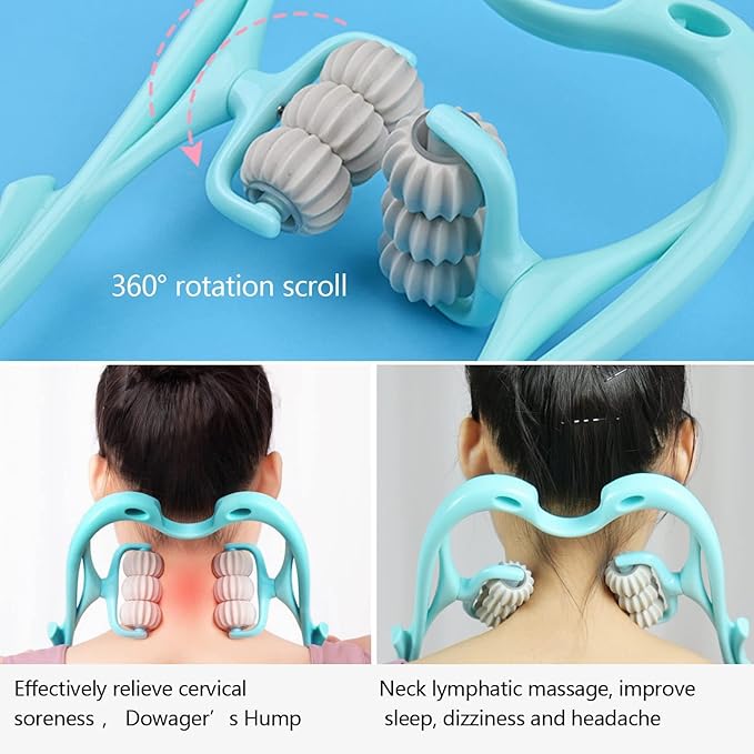 6-Ball Deep Tissue Roller Massager – Ergonomic Manual Neck & Body Tool