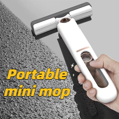 2-in-1 Portable Mini Squeeze Mop – Hands-Free, Super Absorbent Cleaner for Home, Kitchen, Car & Glass